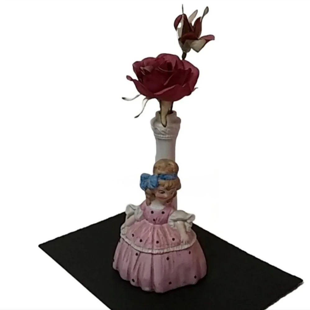 Vintage Figural Girl Flower Vase | EUC | Germany